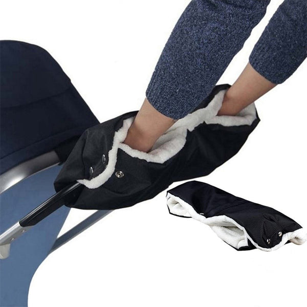Baby Jogger Plush Stroller Hand Muff - Black Stroller Accessory